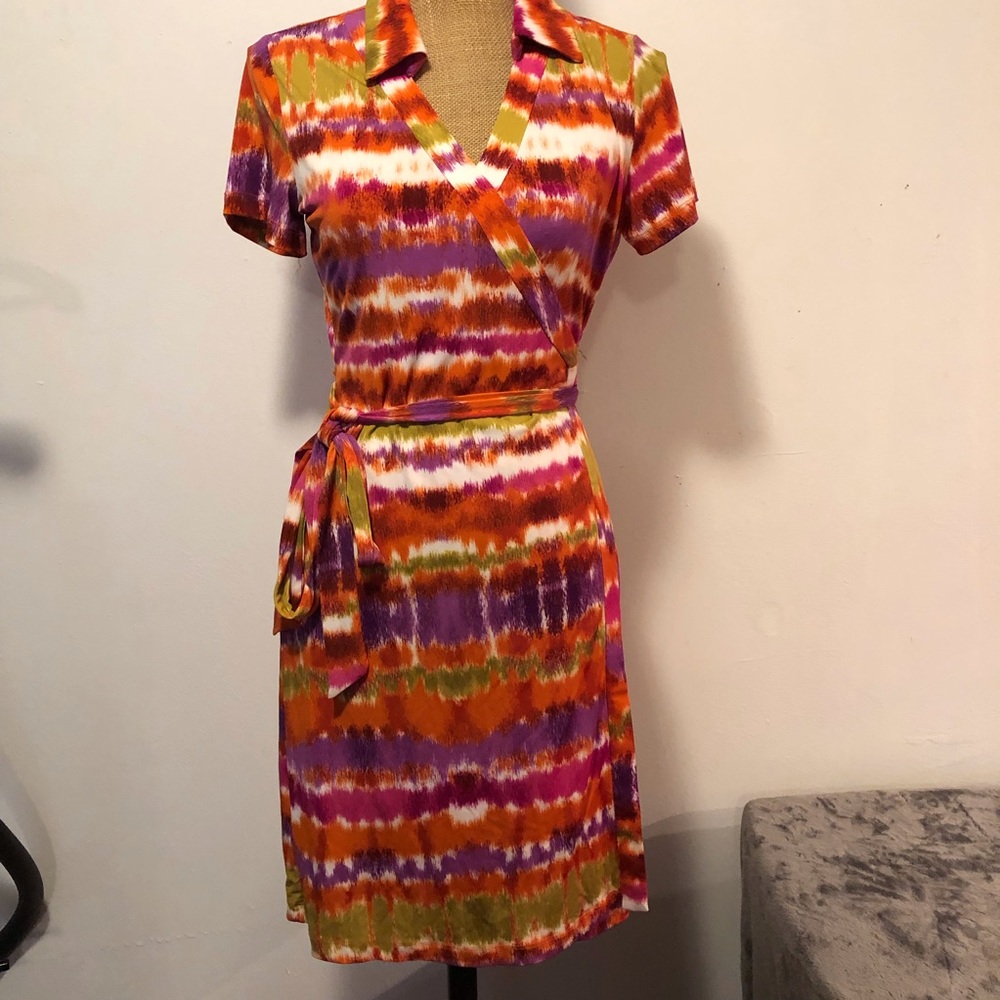 Calvin Klein Multicolor Tie-Dye Midi Dress